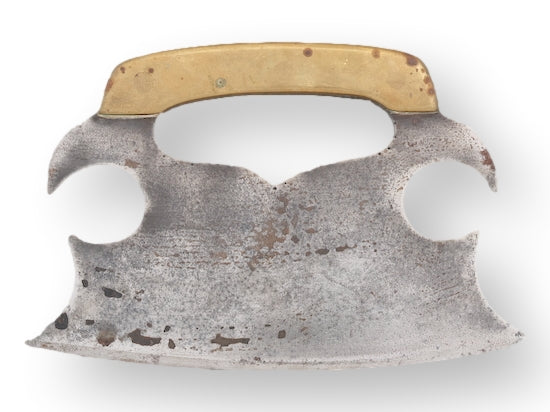 Antique English Brass & Steel Chopper, c.1790