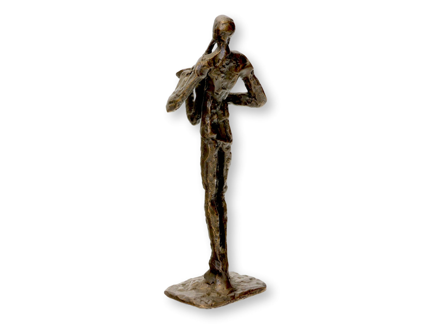 Contemporary Bronze Saxophone Jazz Musician Figure