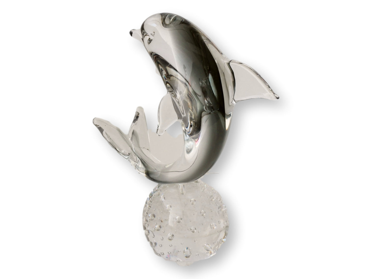 Signed Vintage Art Glass Dolphin