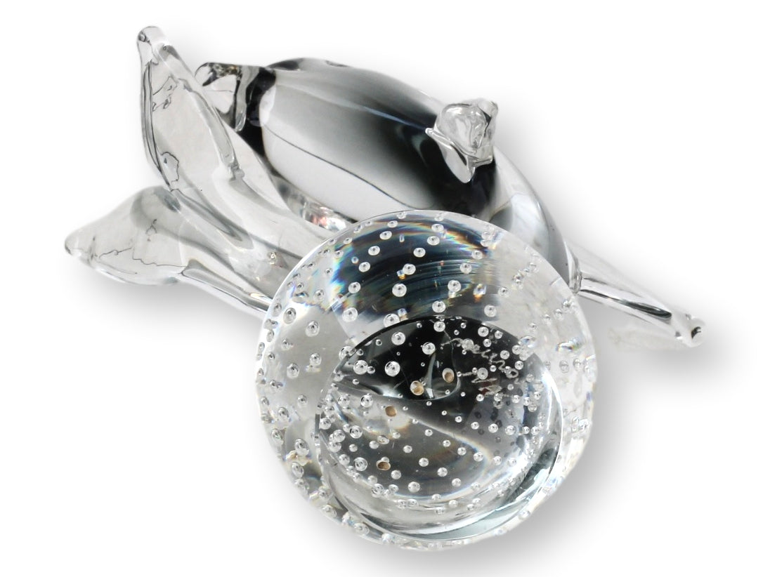 Signed Vintage Art Glass Dolphin