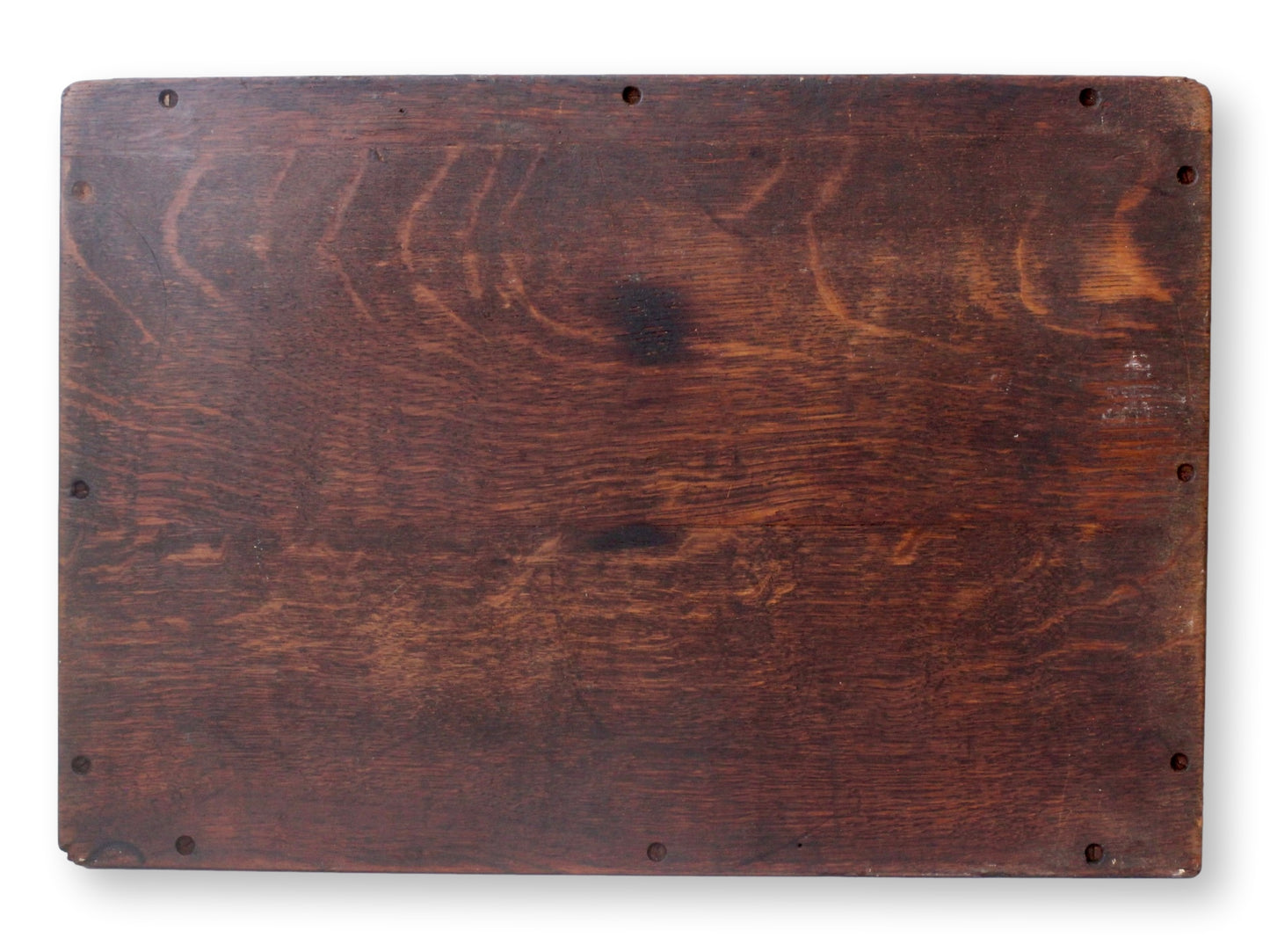 Antique English Edwardian Inlaid Oak Tray