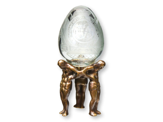 Antique Russian Imperial Cut Crystal Egg