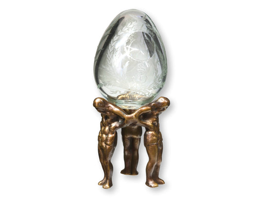 Antique Russian Imperial Cut Crystal Egg