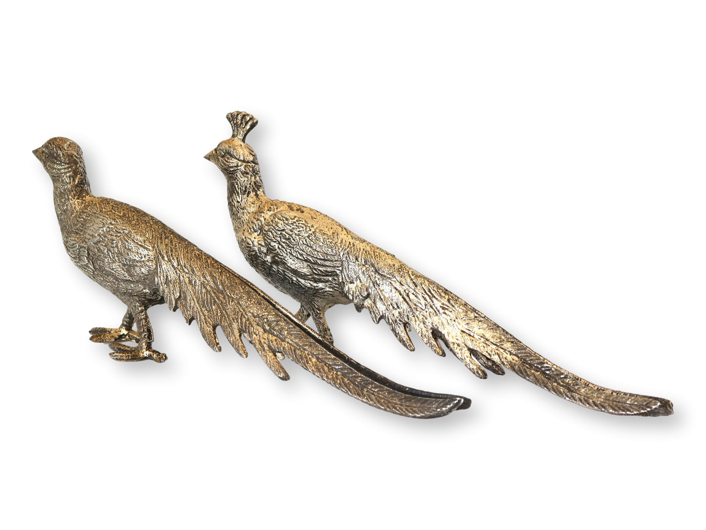 Antique French Pheasant Table Ornaments