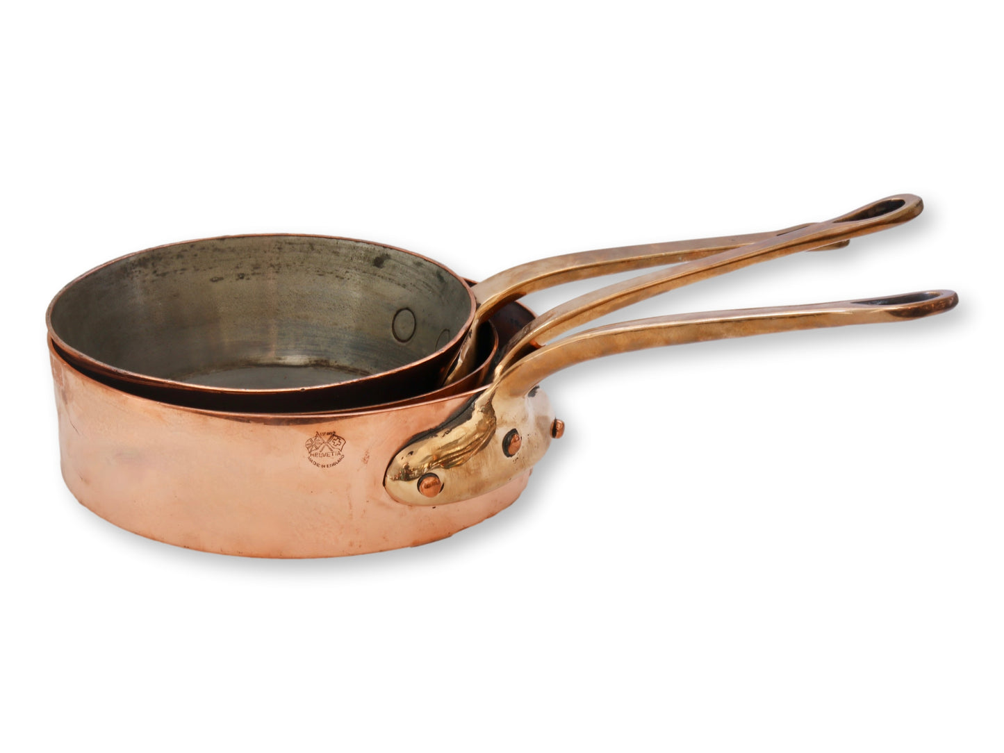 English Pro Grade Copper Pans, Set of 3