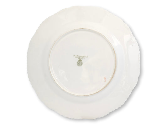 Antique Worcester Porcelain Plate w/ Gold Leaf Bee