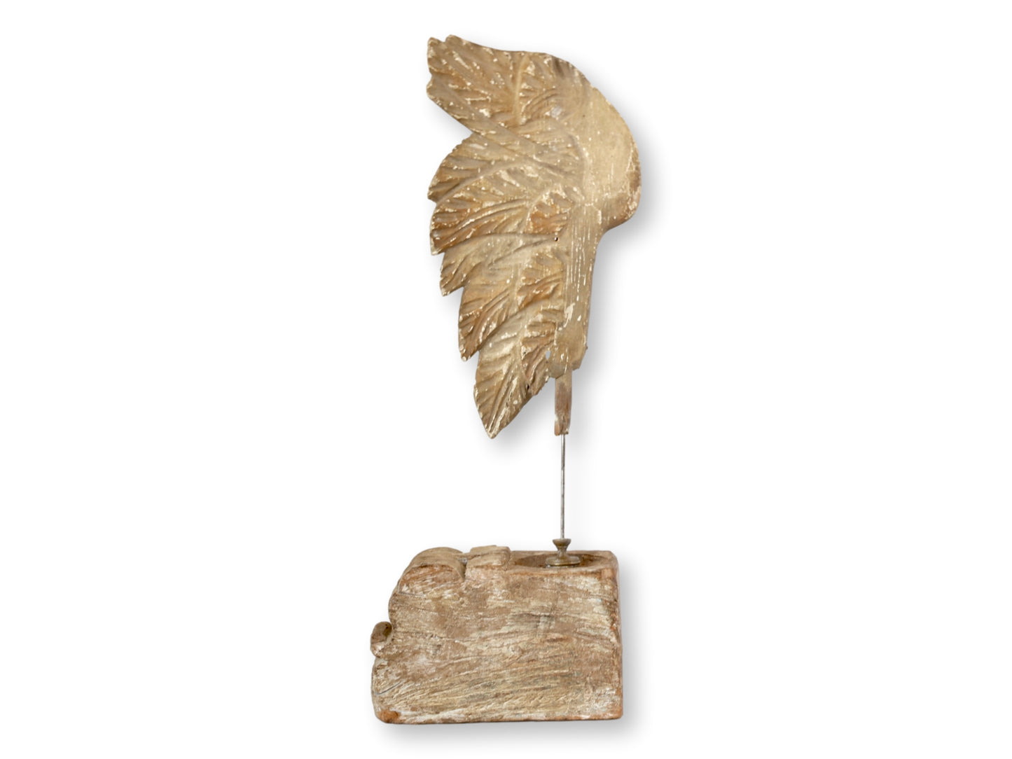 17th-Century Hand-Carved Angel Wing Fragment