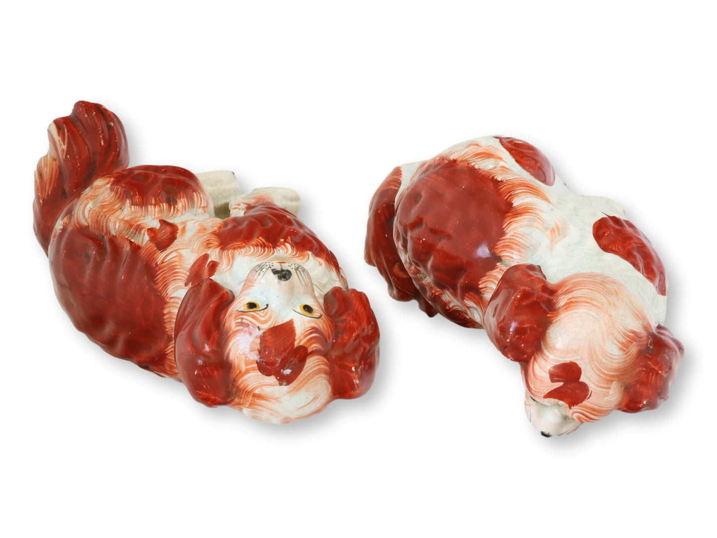 C. 1860 English Staffordshire King Charles Spaniel Dogs