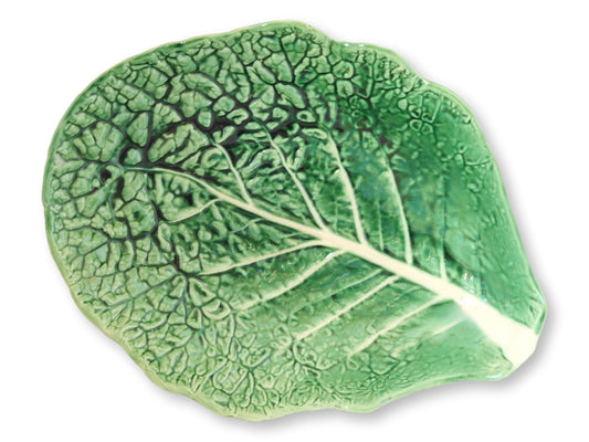 Oversized Green Majolica Serving Bowl