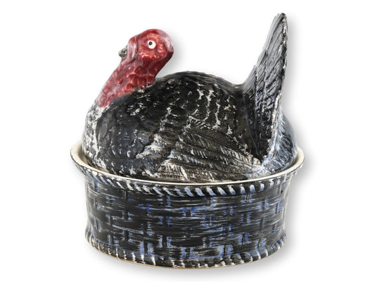 Midcentury French Majolica Pâté Turkey Tureen
