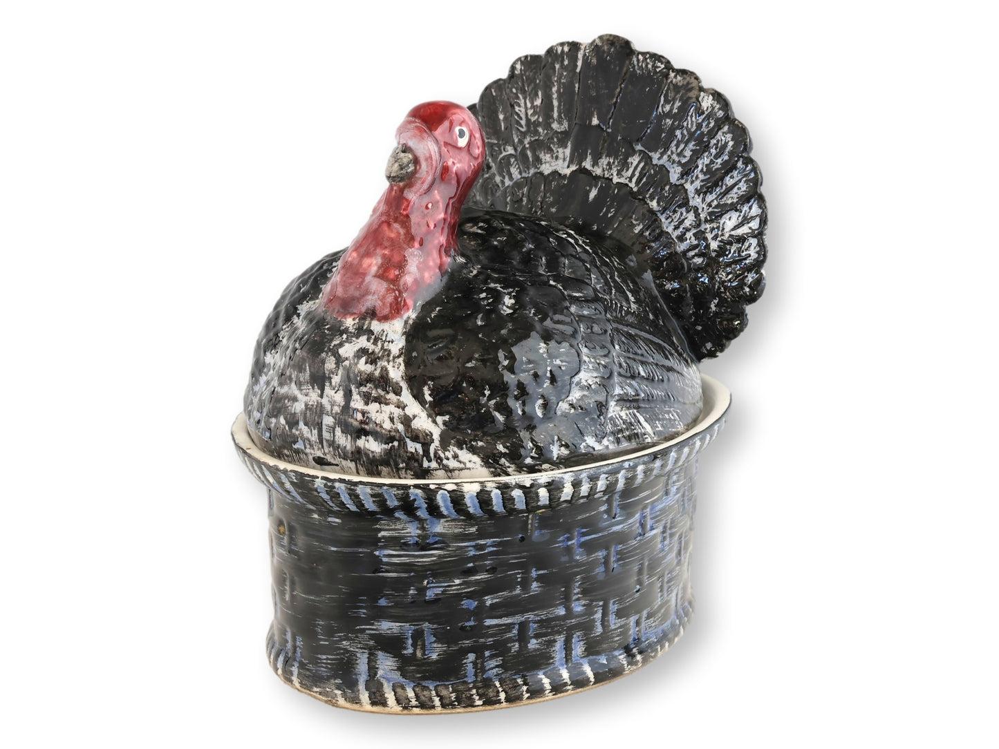 Midcentury French Majolica Pâté Turkey Tureen