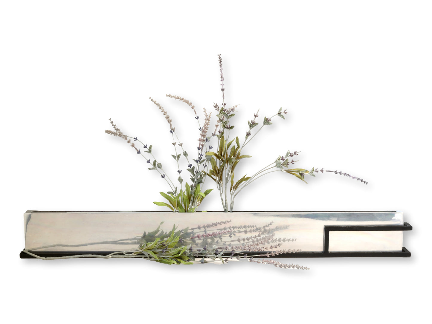 Michael Aram 35.5" Chrome & Iron Planter — Signed