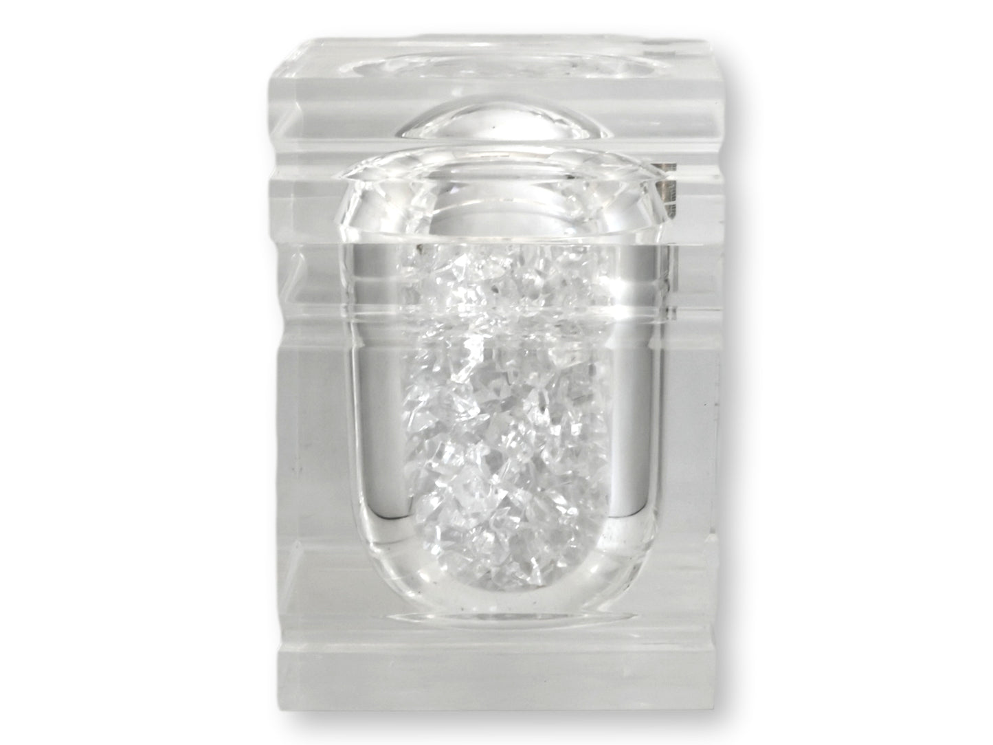 Midcentury Italian Lucite “Ice Block” Ice Bucket in the Albrizzi Style