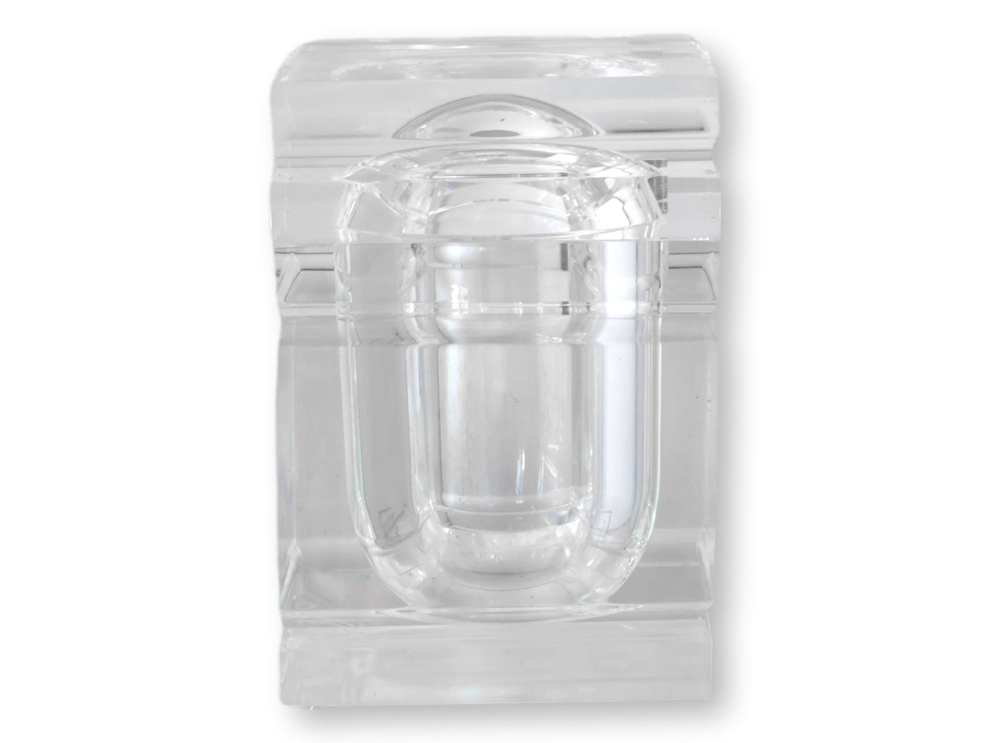 Midcentury Italian Lucite “Ice Block” Ice Bucket in the Albrizzi Style