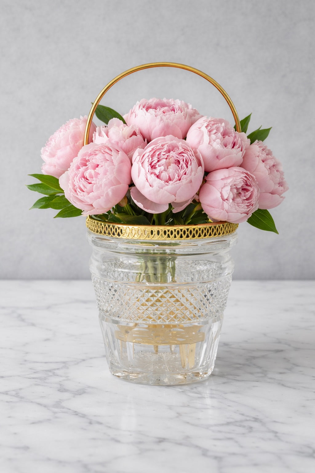 Midcentury Val St. Lambert Crystal Ice Bucket