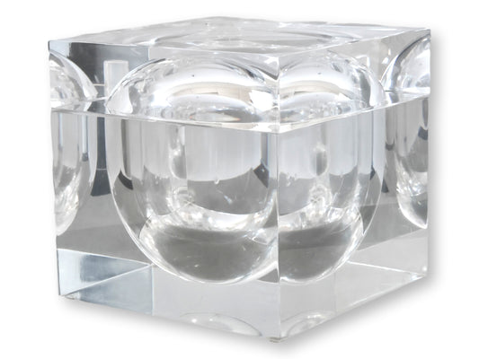 Midcentury Italian Lucite “Ice Block” Ice Bucket in the Albrizzi Style