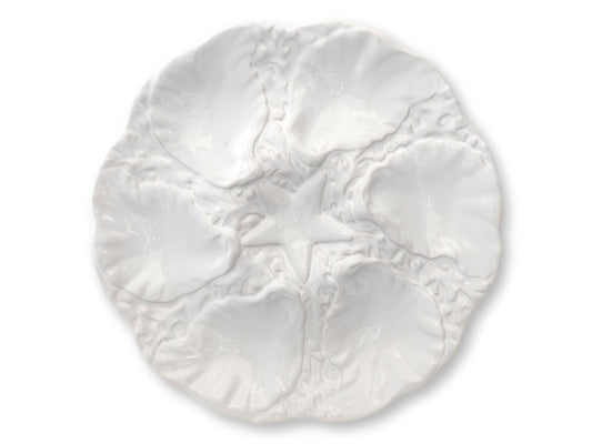 Midcentury Majolica Starfish Oyster Plates, Set of Six - c.1950–1970