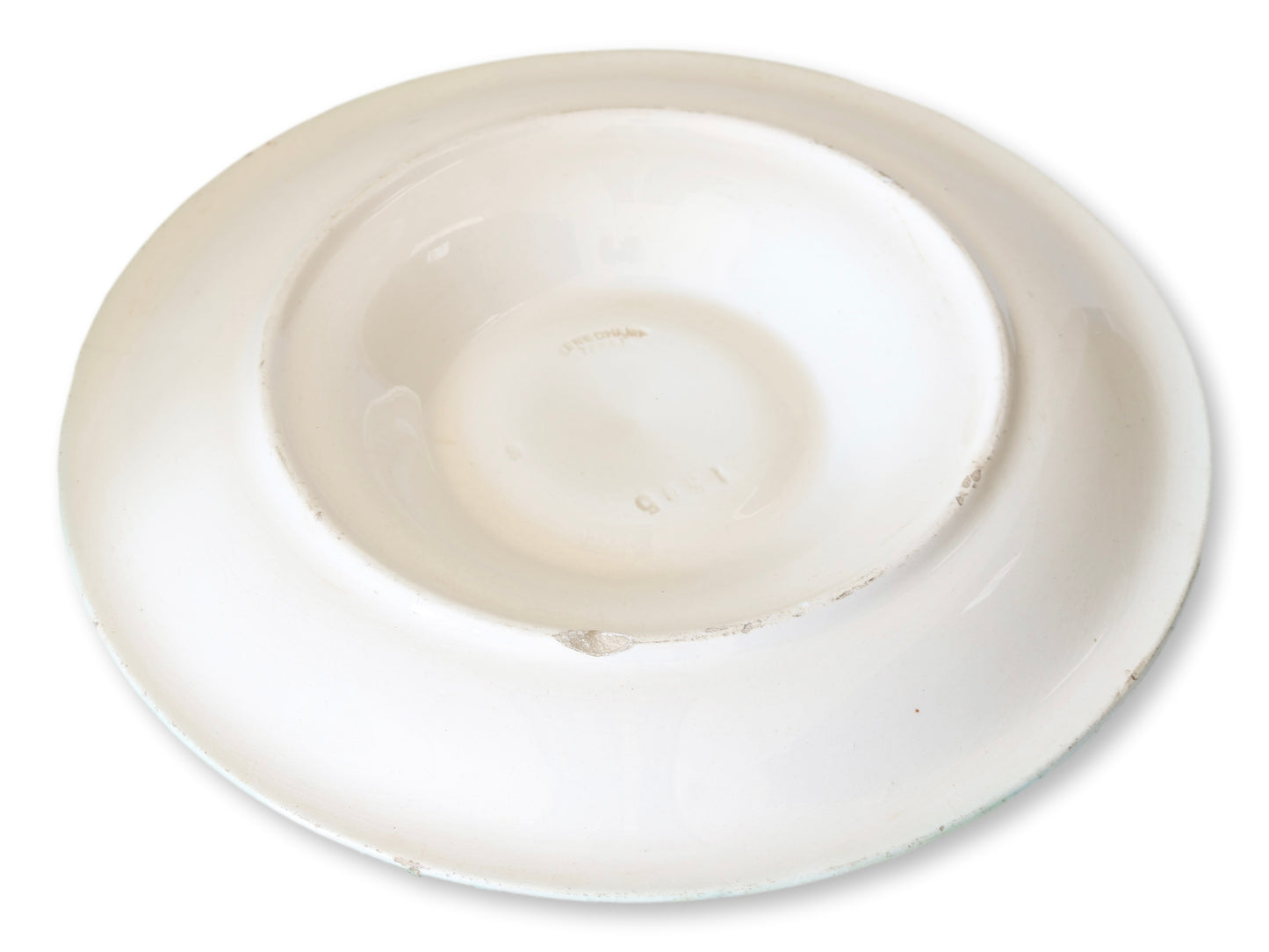 French Longchamp Terre de Fer Majolica Artichoke Plates, Set of 4