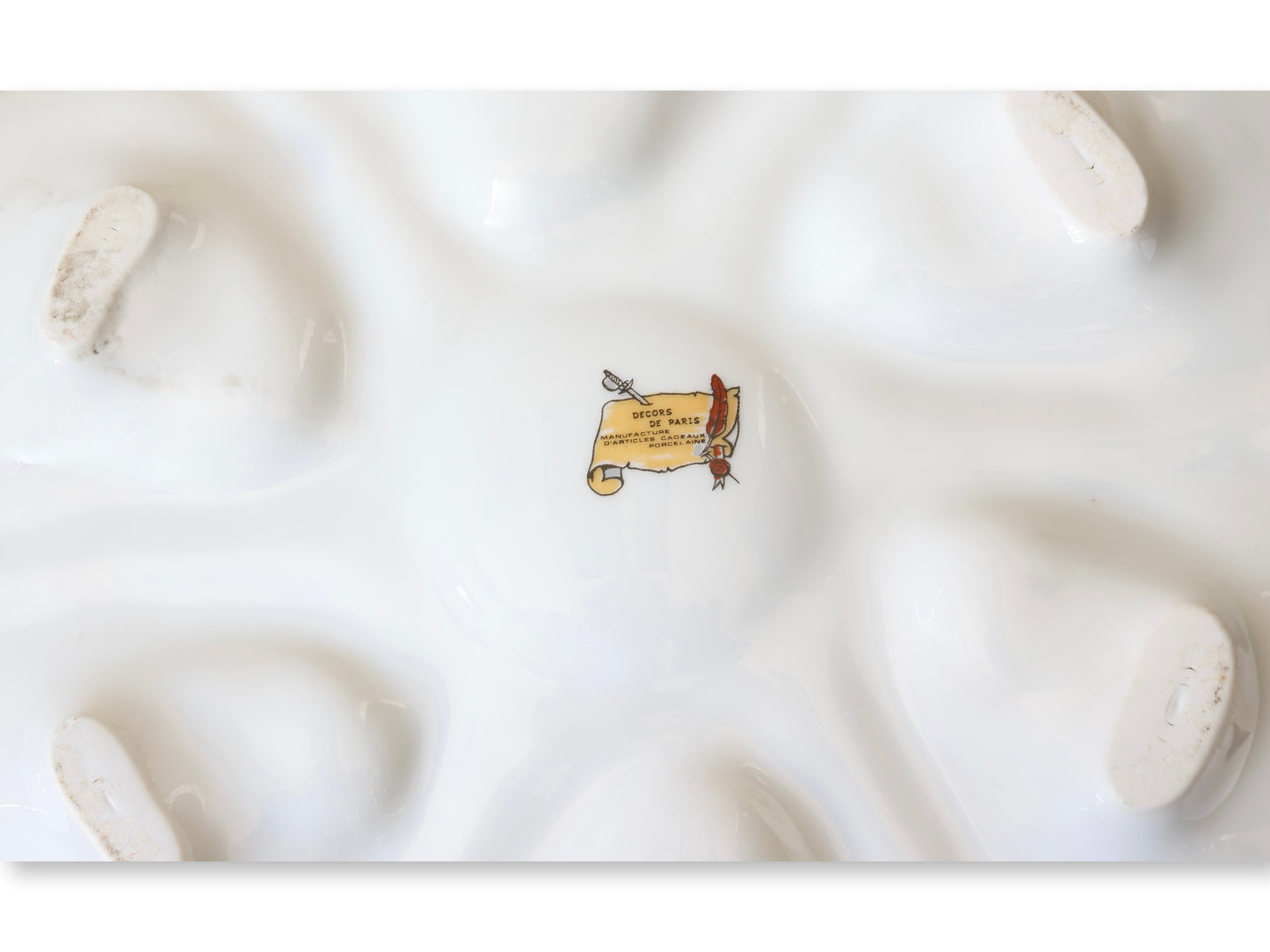 French Midcentury Paris Sea Life Oyster Plate, c.1935-1960s