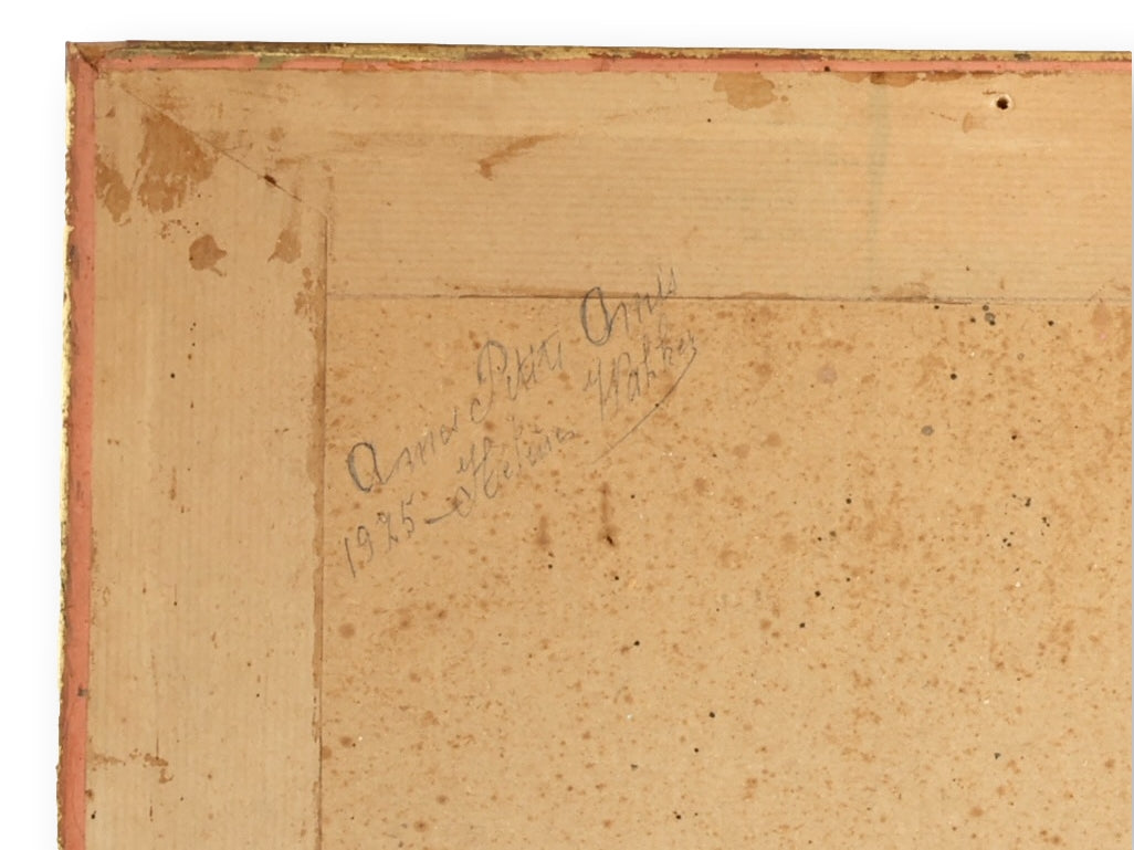 1925 French Still Life Painting with Yellow Blossoms & Books