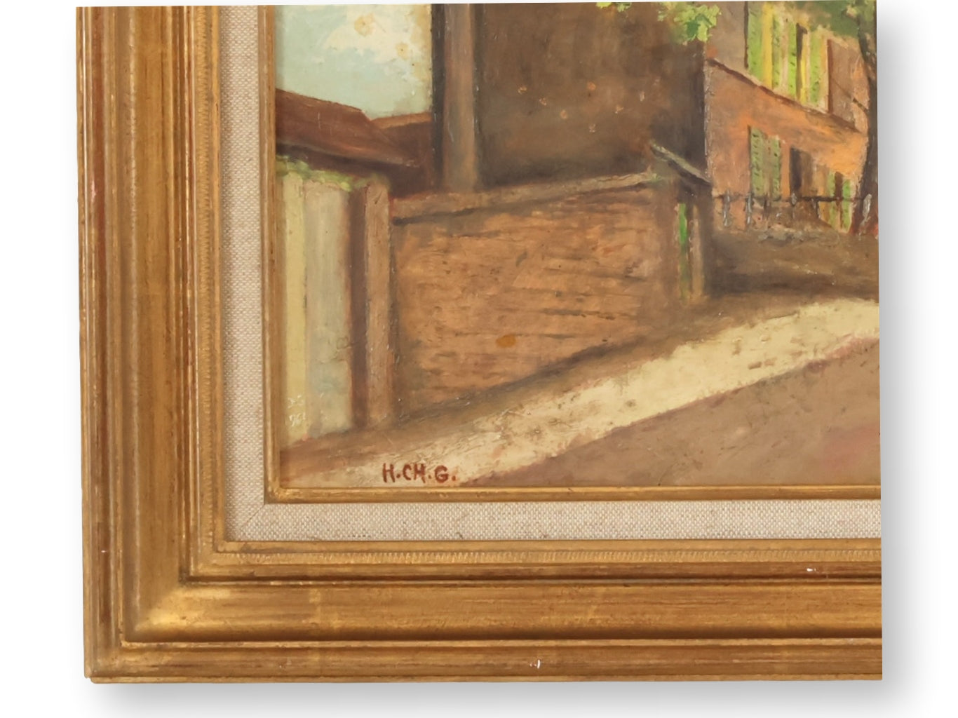 1961 Montmartre “Lapin Gil” Paris Street Scene Oil Painting