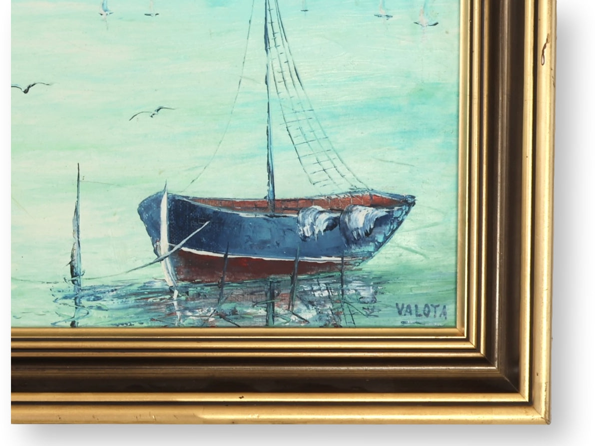 Midcentury Italian Riviera Mediterranean Painting