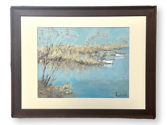 Early 1900s French Normand Coast Painting