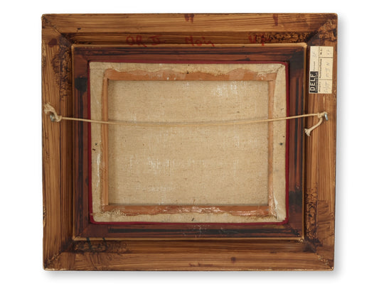 Atmospheric French Rocky Coast Painting