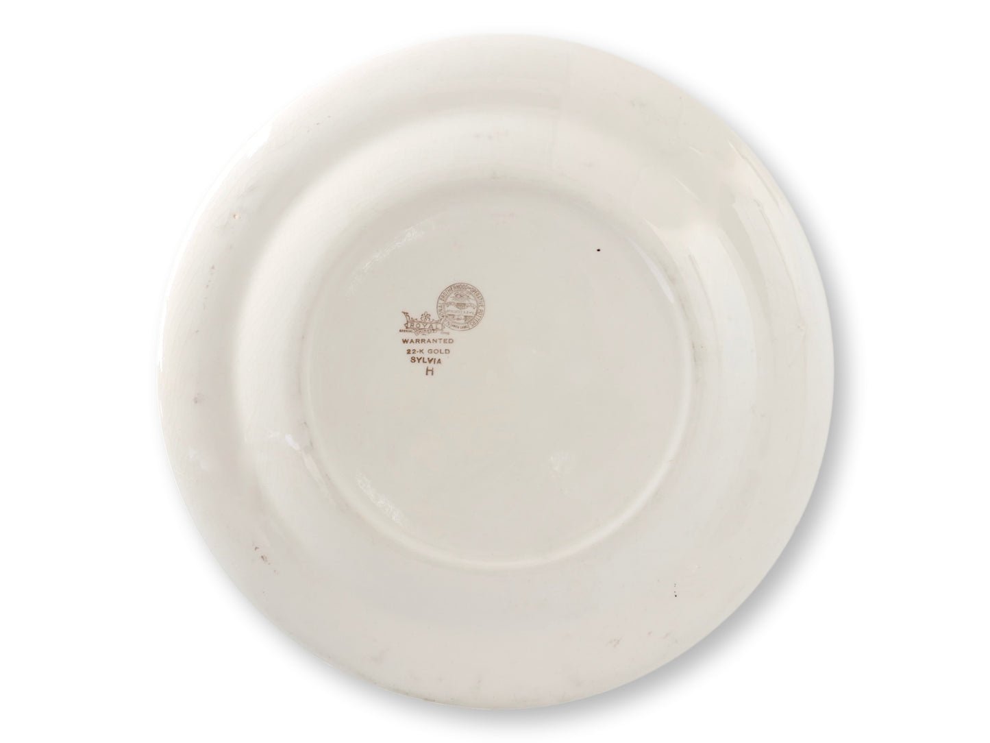 Vintage Transferware Fish Plates w/22K Gold - Set of 4