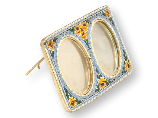 Midcentury Italian Double Micromosaic Picture Frame for Neiman Marcus