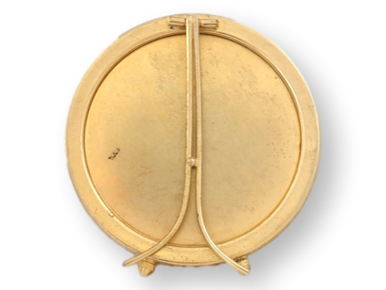 Midcentury Italian Micromosaic Round Picture Frame