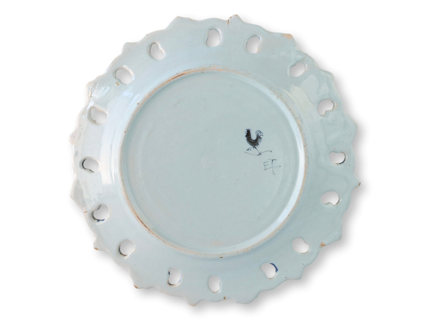 19th Century Ulisse Cantagalli Faience Cherub Plate