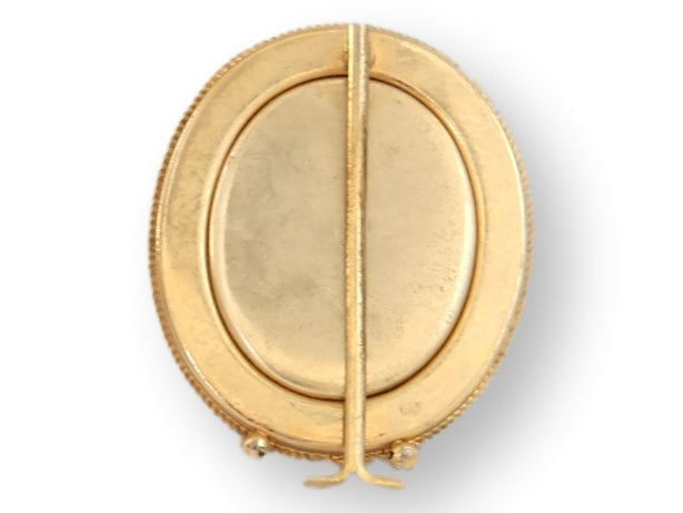 Midcentury Italian Micromosaic Oval Picture Frame