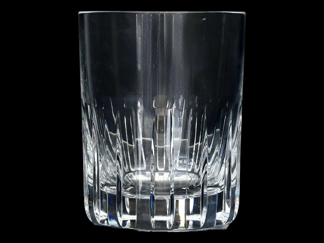 French Baccarat Rotary Pattern Old Fashioned Glasses, Pair