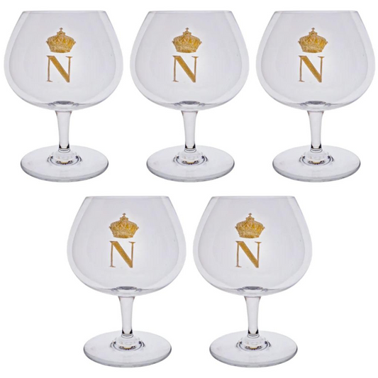 1960s Baccarat Napoleon Brandy Glasses | Set of 5