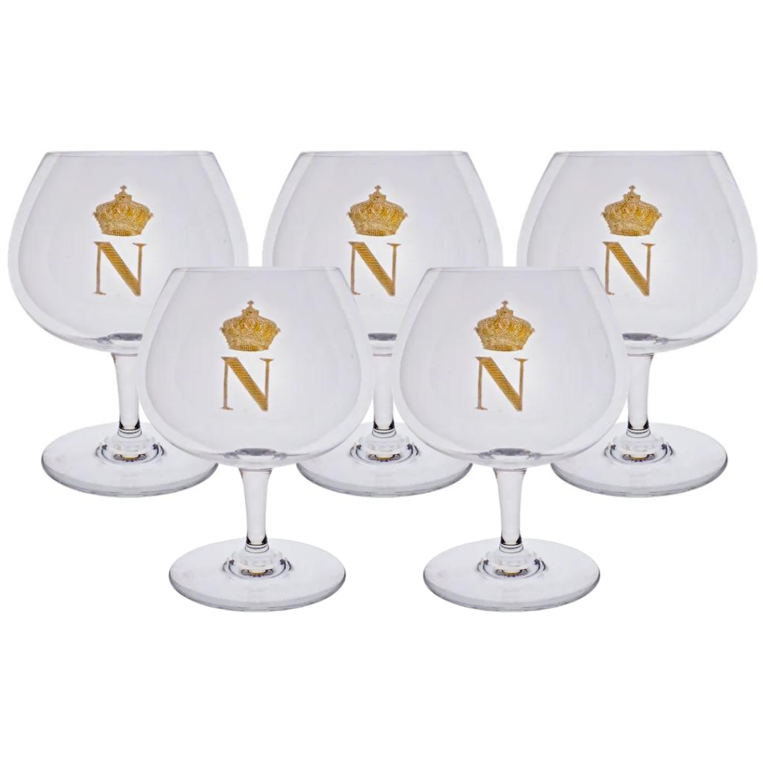 1960s Baccarat Napoleon Brandy Glasses | Set of 5