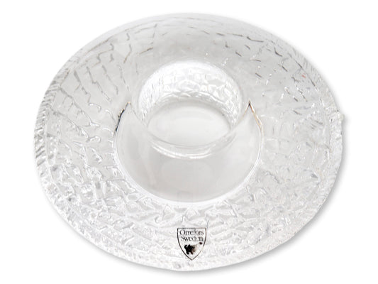 Orrefors Crystal Votive Candleholders, a Pair