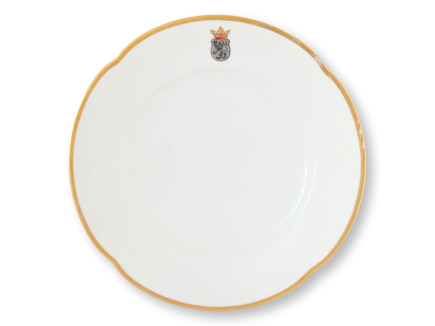 English Porcelain Crested Dinner Plates