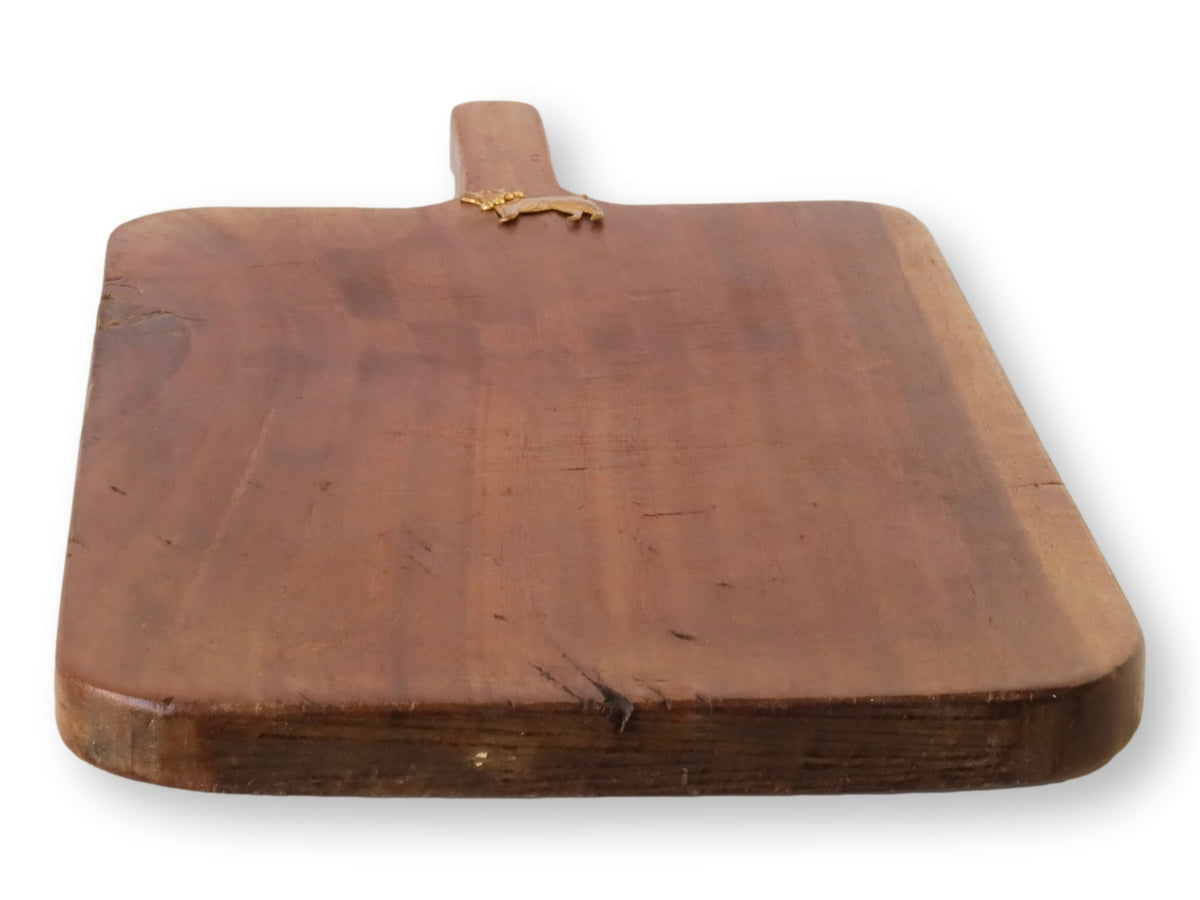 Antique French Cutting Board w/ French Bulldog