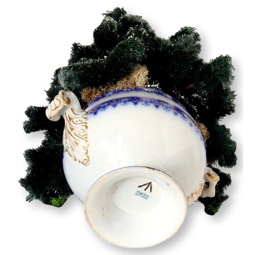 Midcentury Bottle Brush Tree w/ c. 1880s Copeland Spode Pot