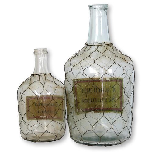 Large Antique Hand-Blown Pharmacy Jugs