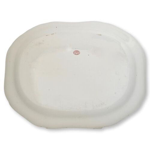 Early 1900s Red Spode's Tower Pattern Turkey Platter