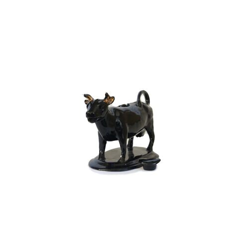 Antique English Staffordshire Jackfield Cow Creamer
