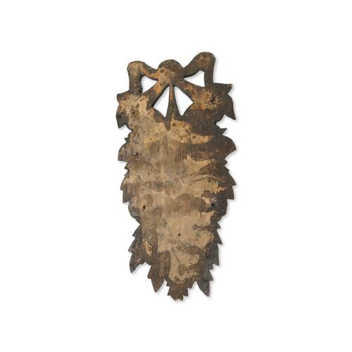 18th Century Black Forest Fruit Cluster W/ Bow Wall Carving