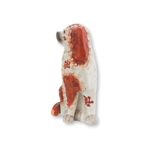 Antique English Staffordshire Rust King Charles Spaniel