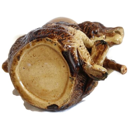 19th-C Holdcroft Majolica Honey Bear Jug