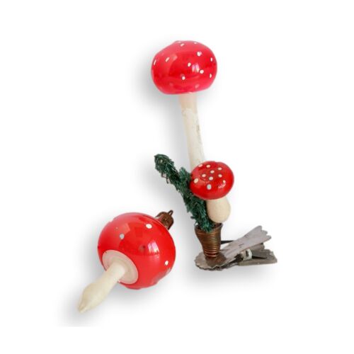 Midcentury Mushroom Christmas Ornaments