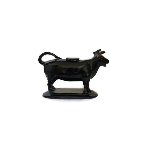 Antique English Staffordshire Jackfield Cow Creamer