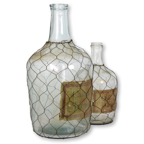 Large Antique Hand-Blown Pharmacy Jugs