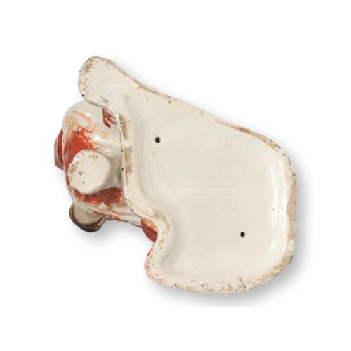 Antique English Staffordshire Rust King Charles Spaniel